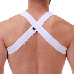 Barcode Berlin Harnais élastique Matt Blanc